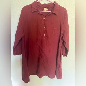 MATCH Point linen tunic size large